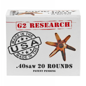 G2 Research 40 S&w 122 Gr Copper Expansion Projectile 20 Bx/ 25 Cs
