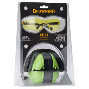 Browning Junior Range Kit- Earmuffs, Earplugs, Glasses