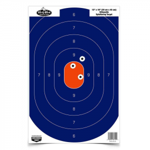 DIRTY BIRD12 X 18 BLUE/ORANGE OVAL SILHOUETTE TARGET - 50-PK