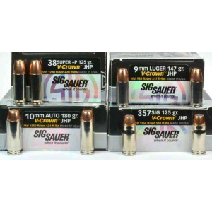 SIERRA BULLETS 10MM .400 165GR JHP SIG V-CROWN 100CT
