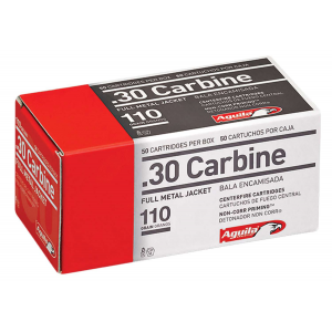 Aguila 1E302110 Rifle  30 Carbine 110 gr Full Metal Jacket (FMJ) 50 Bx/ 20 Cs