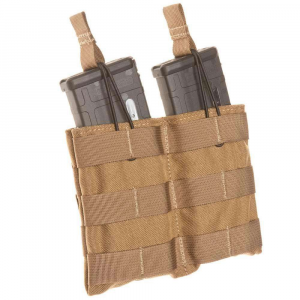 TACSHIELD (MILITARY PROD) T3507CY Speed Load Double Rifle Mag Pouch Coyote 1000D Nylon