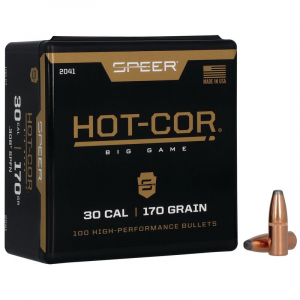 Speer Hot-Cor Rifle Bullets .308 DIA 170 Gr .298 100 Count