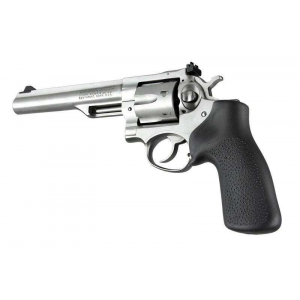 Ruger GP100/Super Redhawk No Finger Groove Rubber Grip Black