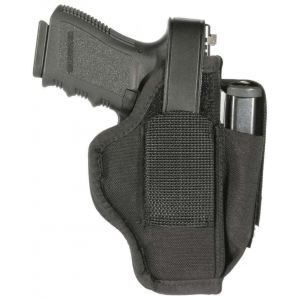 Blackhawk 40AM36BK Multi-Use with Mag Pouch OWB Up to 2.25 Sm Frame 5/6 Rd Revolver w/Spur Nylon Black