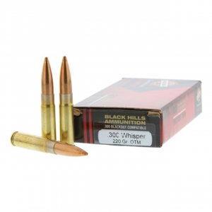 Black Hills Ammunition .300 Blackout Whisper 220 Gr Open Tip Match (OTM) Subsonic 20rd Box