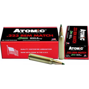 ATOMIC 00459 Rifle 223 Rem 77 Gr Tipped Matchking 20 Bx/ 10 Cs