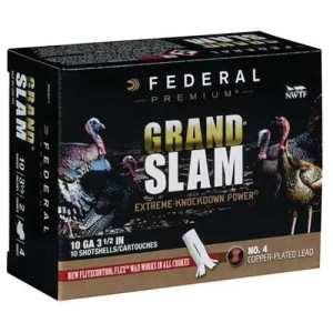 Federal PFCX101F4 Premium Grand Slam 10 Gauge 3.5 2 oz 4 Shot 10 Bx/ 5 Cs