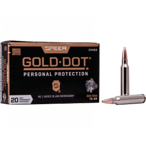 FEDERAL 24469 Gold Dot 223 Rem 75 Gr Speer Gold Dot 20 Bx/ 10 Cs