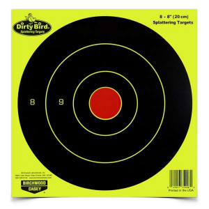 Birchwood Casey 35950 Dirty Bird  8 Bullseye Hanging Paper Target 50 Per Pack