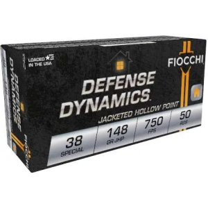 Fiocchi Fiocchi 38E Defense Dynamics  38 Special 148 gr Jacketed Hollow Point (JHP) 50rd BOX - $24.99 at BattleHawk Armory