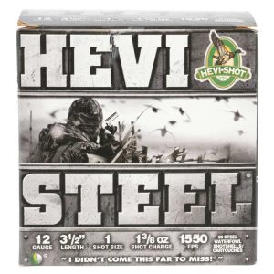 HEVISHOT 65001 Hevi-steel 12 Gauge 3.5 1 3/8 Oz 1 Shot 25 Bx