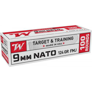 WINCHESTER NATO 9MM LUGER 100RD 10BX/CASE 124GR FMJ