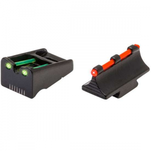 Truglo TG110W FireSight Shotgun/Rifle Set Remington Green/Red Fiber Optic Black