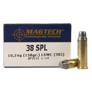 Magtech 38J Range/Training 38 Special 158 gr Lead Semi Wadcutter (LSWC) 50 Bx/ 20 Cs