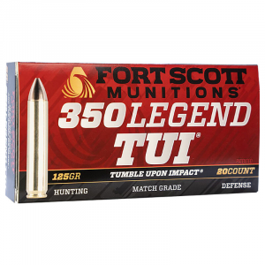 Fort Scott Munitions 350 Legend 125 gr Tumble Upon Impact (TUI) 20rd Box