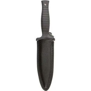 BTI Tools LLC SWHRT9B S&W HRT Boot Knife 4.75 Spear Point Dual-Edged Plain Black 7Cr17 Stainless Steel/Rubber Wrapped Handle Fixed
