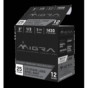 MIGRA Ammunitions Combinational Hunting 12 Ga 3 1-1/4 Oz #1/3 Shot 25rds