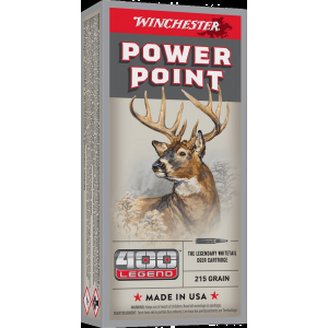 Winchester Ammo Power Point, .400 Legend, 215gr, 20rd Box
