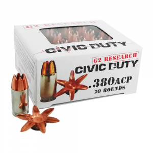 G2 Research 380 Acp 64 Gr Copper Expansion Projectile 20 Bx/ 25 Cs