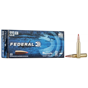 Federal V223VM53 Varmint & Predator 223 Rem 53 gr Hornady V-Max 20 rd BOX