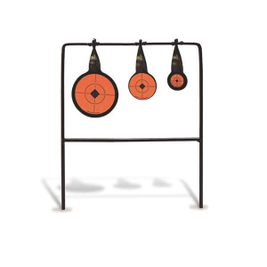 Birchwood Casey 46322 World of Targets Qualifier Spinner Steel Bullseye 3.62 x 2.25 x 1.62 Black Paddle w/Orange Target Rimfire