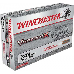 Winchester Ammo X243P Varmint X  243 Win 58 gr Polymer Tip 20 Box
