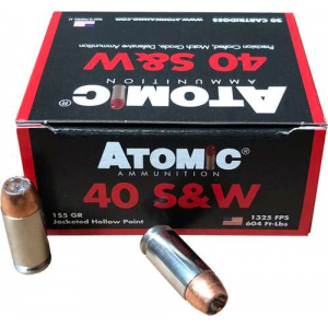 ATOMIC Ammo .40sw 155gr. Bonded Jhp 20-pack
