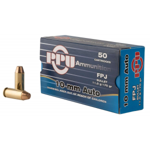 PPU Pph10f Handgun 10mm Auto 170 Gr Flat Point Jacketed (fpj) 50 Bx/ 10 Cs