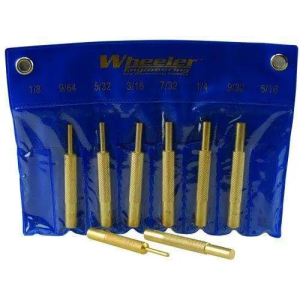 WHEELER 8-PC BRASS PUNCH SET W/STORAGE POUCH