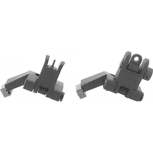 JE FLIP-UP FRONT AND REAR OFFSET POLYMER SIGHT SET BLACK