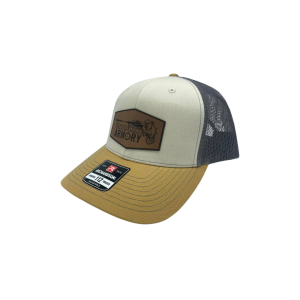 BattleHawk Armory Richardson 112 Snapback Trucker Hat- Mink Beige/Charocal/Amber Gold BattleHawk Armory Woven Patch Hat