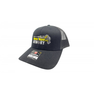 BattleHawk Armory Richardson 112 Snapback Trucker Hat- Black/Black