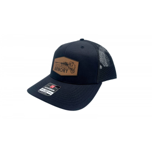 BattleHawk Armory Richardson 112 Snapback Trucker Hat- Black/Black BattleHawk Armory Woven Patch