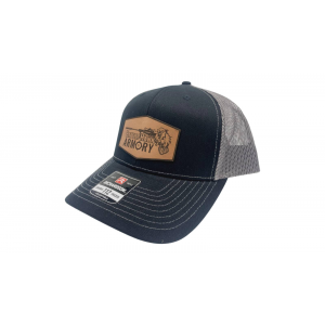 BattleHawk Armory Richardson 112 Snapback Trucker Hat- Black/Charcoal BattleHawk Armory Woven Patch