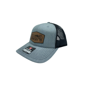 BattleHawk Armory Richardson 112 Snapback Trucker Hat- Heather Grey/Black BattleHawk Armory Woven Patch Hat