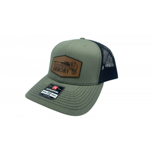 BattleHawk Armory Richardson 112 Snapback Trucker Hat- Loden/Black BattleHawk Armory Woven Patch