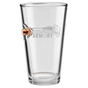 Benshot 45 ACP BattleHawk Armory 16oz Pint Glass