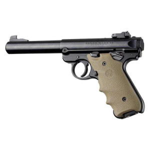 HOGUE GRIPS RUGER MKIV RUBBER GRIP W/ FINGER GROOVES FDE