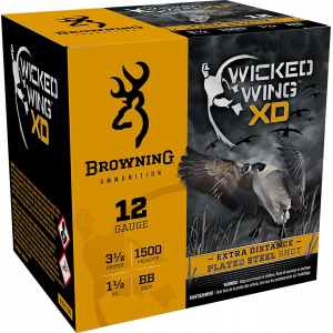 BROWNING Ammo B193411240 Bxd Waterfowl 12 Gauge 3.5 1 1/2 Oz Bb Shot 25 Bx/ 10 Cs