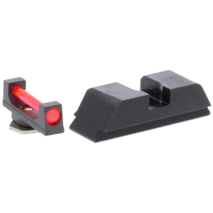 AMERIGLO TARGET SIGHT SET GLOCK 42,43,43X RED FIBER FRONT BLACK REAR