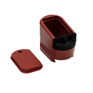 Shield Arms MPME5RED Magazine Extension  5rd Compatible w/ Shield Arms M&P 2.0 Red Anodized Aluminum
