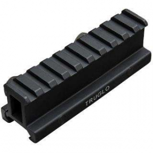 Truglo TG8990B Riser Mount Picatinny 1 For AR-15 Style Black Matte Anodized Finish 1-Piece