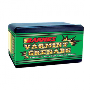 Barnes Bullets 30171 Varmint Grenade  .22 Cal .224 36 gr Flat Base Hollow Point (FBHP) 100 Per Box