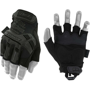 MECHANIX WEAR MFL-55-010 M-Pact Fingerless Covert Large Black Synthetic Leather