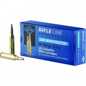 PPU Pp2432 Standard Rifle 243 Win 100 Gr Soft Point (sp) 20 Bx/ 10 Cs