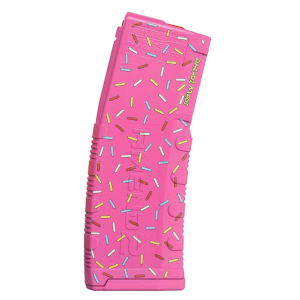 AMEND2 M2 5.56MM 30RD AR15 WITH RED FOLLOWER SPRINKLES PINK POLYMER MAGAZINE ( 50 PER CASE )
