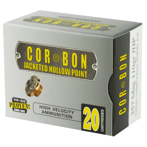 CorBon Self Defense 357 Mag 110 Gr Jacketed Hollow Point 20rds
