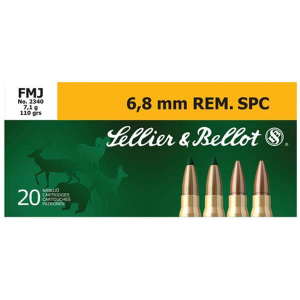 Sellier & Bellot SB68C Rifle  6.8 SPC 110 gr Full Metal Jacket (FMJ) 20 Bx/ 50 Cs