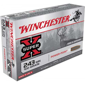WINCHESTER Ammo X2432 Super-x 243 Win 100 Gr Power-point (pp) 20 Box